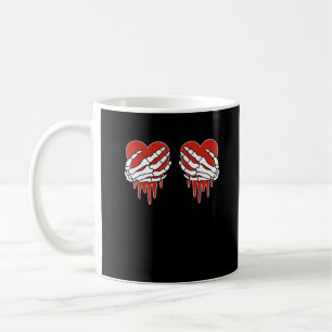 Anti Valentine Skeleton Heart Gothic Style Coffee Mug