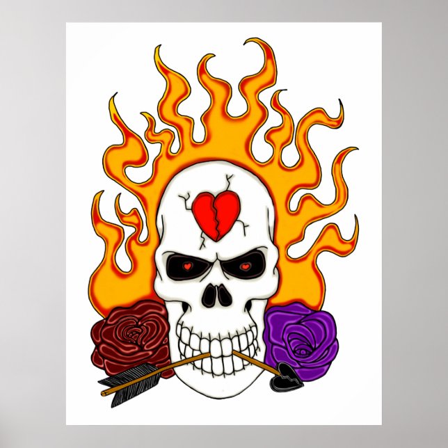 Anti Valentine Skull Poster (Front)
