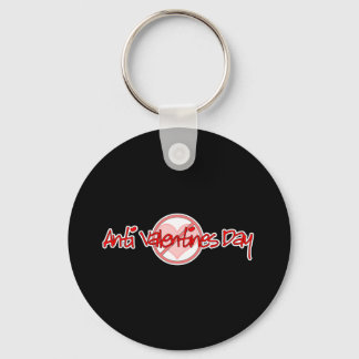 Anti Valentine's Day Black Keychain