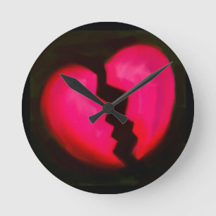 anti valentines day broken heart clock