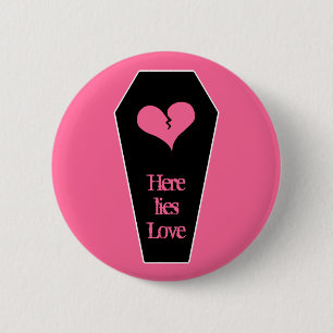 Anti Valentines day coffin 2 Inch Round Button