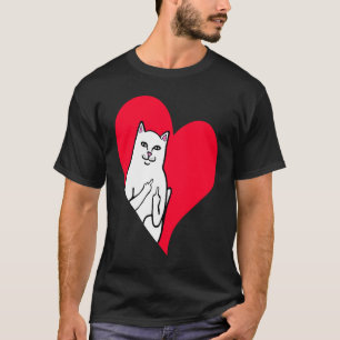 Anti Valentine's Day Heart  Cat Cute kitten Cats T-Shirt