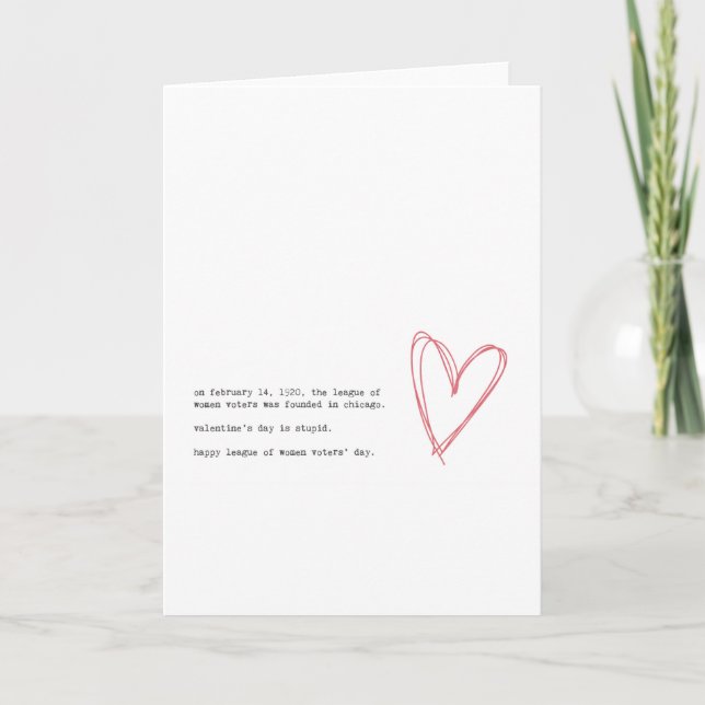 Anti Valentine's Day Holiday Card (Front)