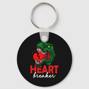Anti Valentines Day Single Heart Breaker T Rex Di  Keychain