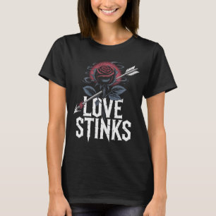 Anti Valentines Day Tattoo Art Rose Graphic - Love T-Shirt