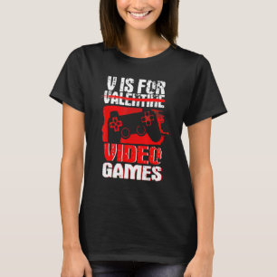 Anti Valentines Day Video Games Gamer Boys  Men T-Shirt