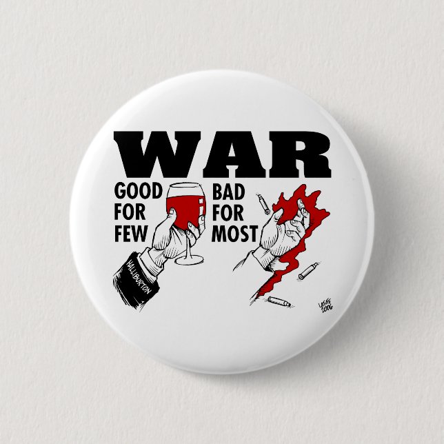 anti war 2 inch round button (Front)