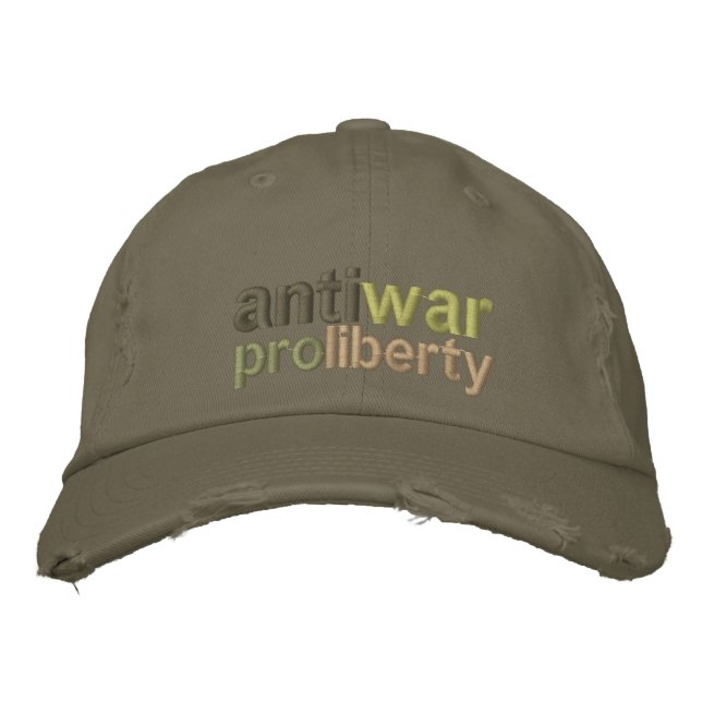 Anti War Embroidered Hat (Front)