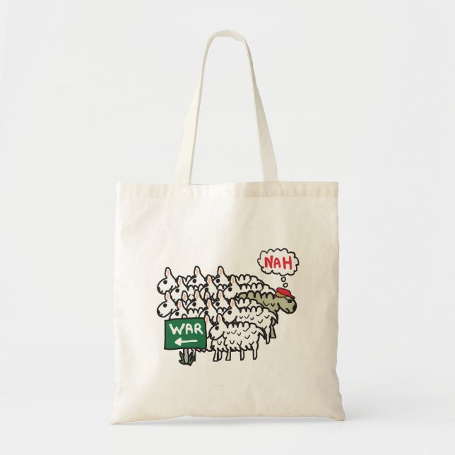 Anti War Sheep Tote Bag (Front)