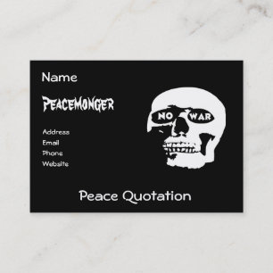Anti-War Skull Business Card