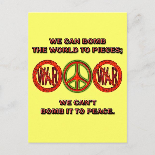 ANTI-WAR SLOGAN POSTCARD (Front)