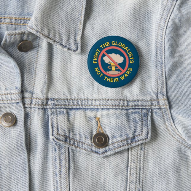 Anti War Stop the Sanctions Great Reset 2 Inch Round Button (In Situ)