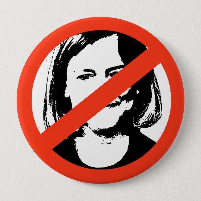ANTI-WHITMAN / ANTI-MEG WHITMAN 4 INCH ROUND BUTTON (Front)