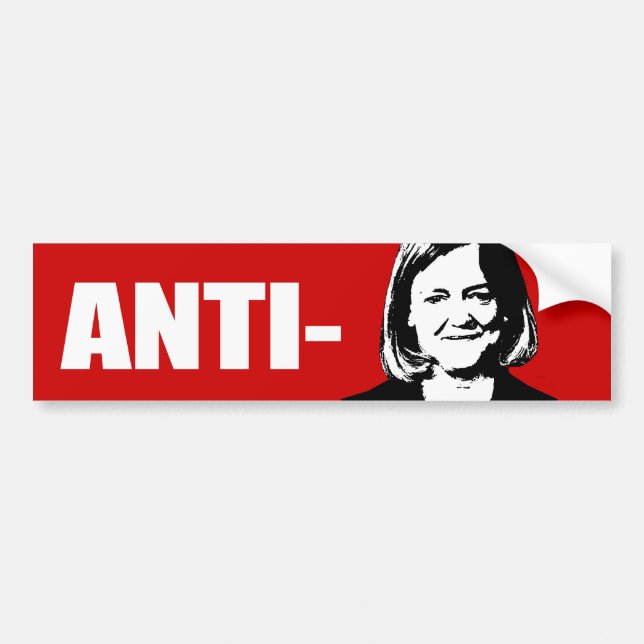 ANTI-WHITMAN / ANTI-MEG WHITMAN BUMPER STICKER (Front)