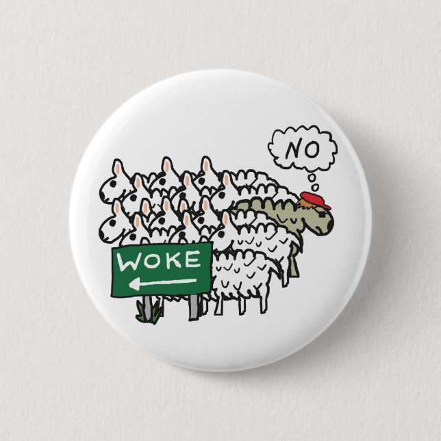 Anti Woke 2 Inch Round Button (Front)