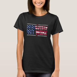 Anti-Woke Absolutely Not Woke USA Flag Free Speech T-Shirt