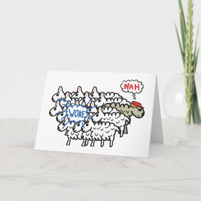 Anti Woke Sheep Card (Front)