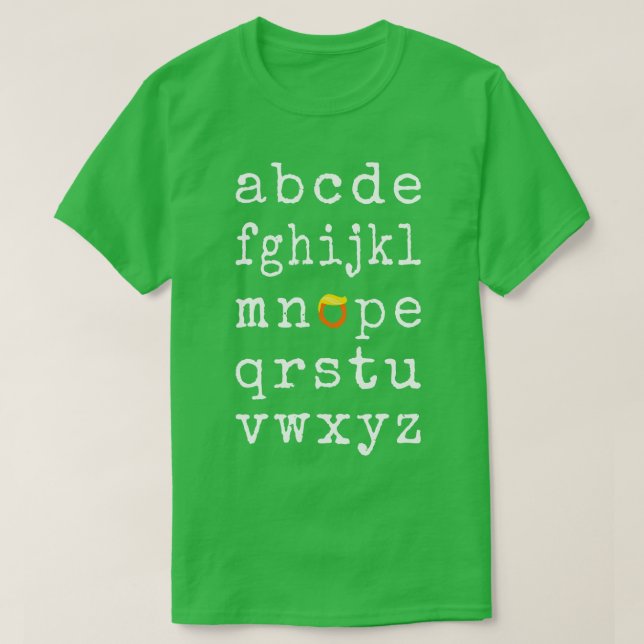 AntiAlphabet Nope V T-Shirt (Design Front)