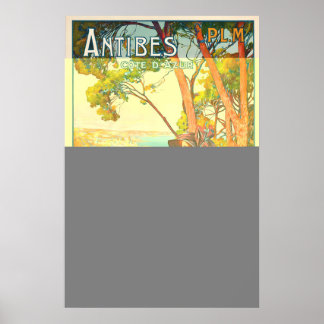Antibes Côte d’Azur France Vintage Travel Poster