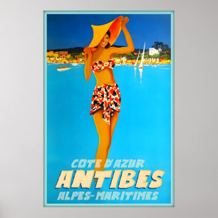 Antibes Cote D'Azur France Travel Poster