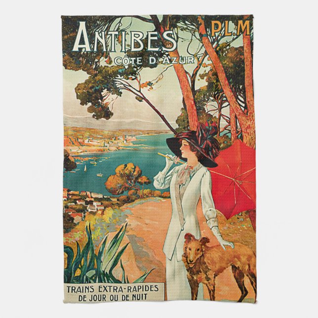 Antibes ~ Cote D'Azur Kitchen Towel (Vertical)