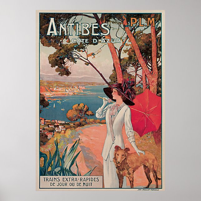 Antibes, France Poster Vintage voyage (Devant)