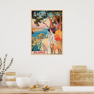 Antibes, France travel poster