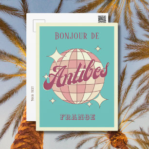 Antibes France vacation Retro Vintage Postcard