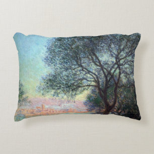 Antibes in the Morning by Claude Monet Accent Pillow