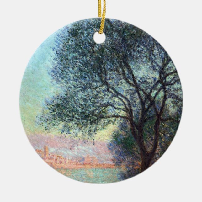 Antibes in the Morning by Claude Monet Ceramic Ornament (Front)