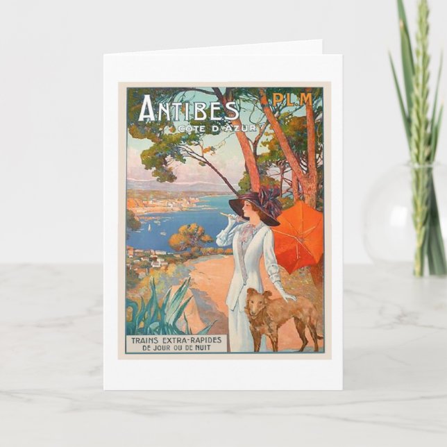 Antibes Poster Greeting Card (Front)