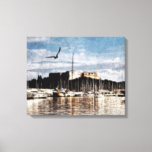 Antibes, Provence harbour canvas print