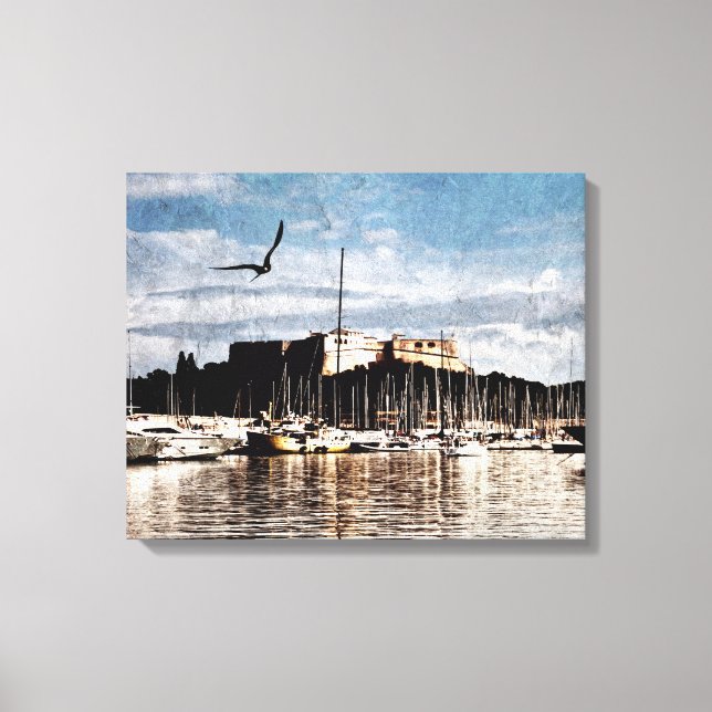Antibes, Provence harbour canvas print (Front)