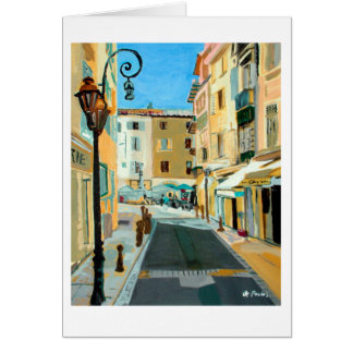 Antibes Street Scene Printed Card
