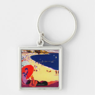 Antibes Vintage PosterEurope Keychain