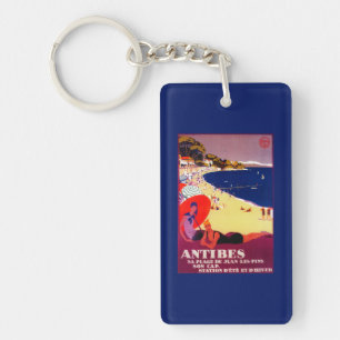 Antibes Vintage PosterEurope Keychain