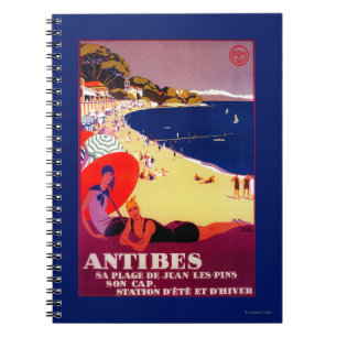 Antibes Vintage PosterEurope Notebook