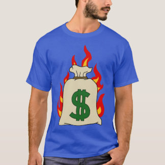 Anticapitalist Burning Money T-Shirt
