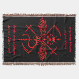 Antichrist Symbol Wall Hanging Tapestry Throw Blanket