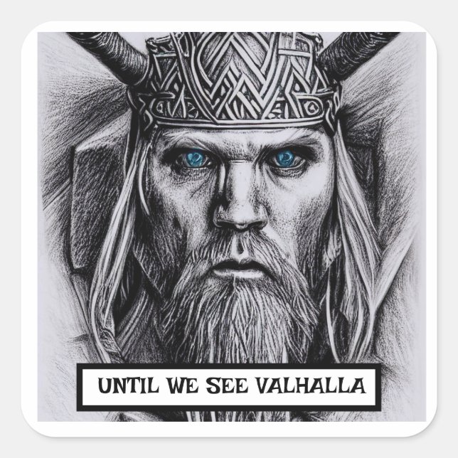 Anticipating Utter Glory - The Valhalla of Legend  Square Sticker (Front)