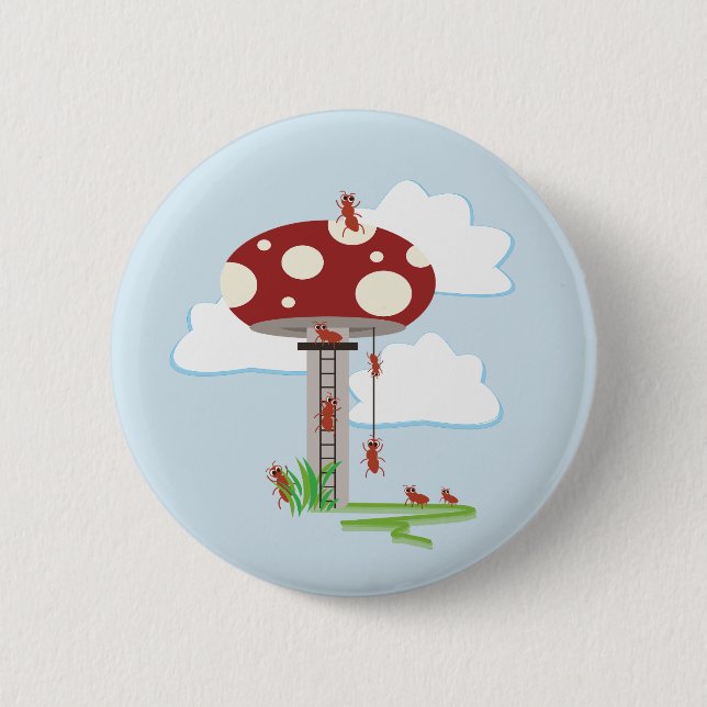 Antics 2 Inch Round Button (Front)