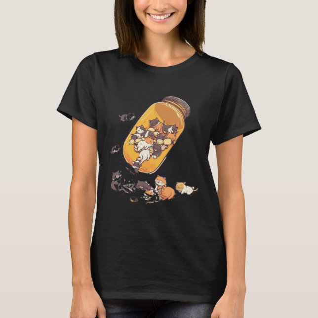 Antidepressant Cat Pill Bottle – Mental Health Awa T-Shirt (Front)