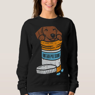 Antidepressant Dachshund Weiner Sausage Dog Animal Sweatshirt