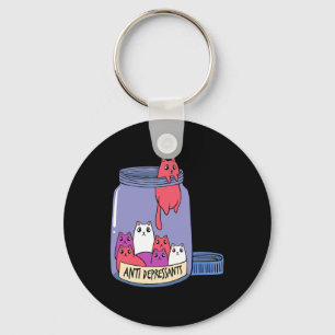 Antidepressant Mental Health Kitten Doctor Pet Own Keychain
