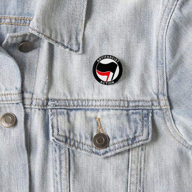 Antifascist 1 Inch Round Button (In Situ)
