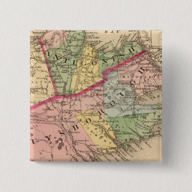 Antigonish, Guysborough counties, NS 2 Inch Square Button (Front)