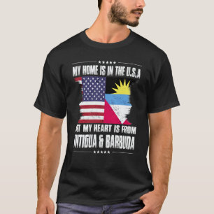 Antigua American Patriot Grown Proud Home Heart US T-Shirt