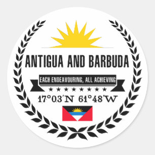 Antigua and Barbuda Classic Round Sticker