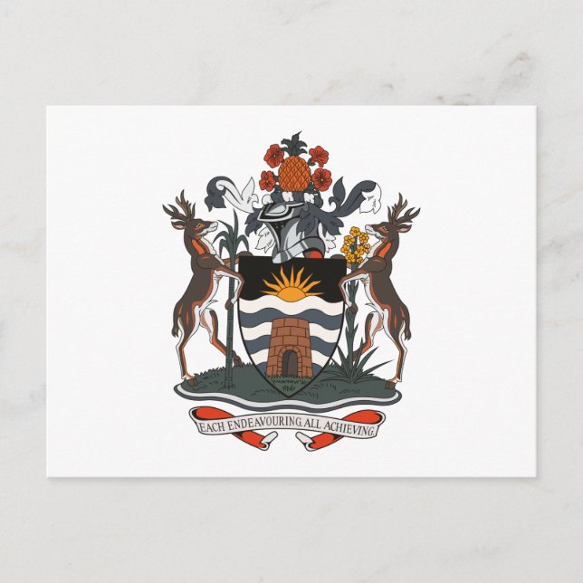 Antigua And Barbuda Coat of Arms Postcard (Front)