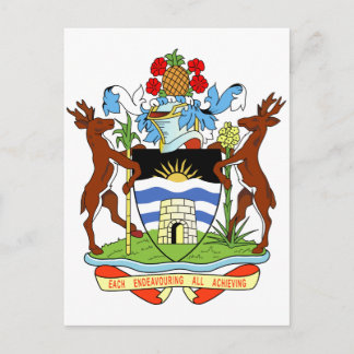 Antigua and Barbuda Coat of Arms Postcard